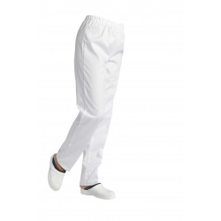 Pantalon de travail mixte en polycoton blanc - ANDRÉ - 195 gr/m²
