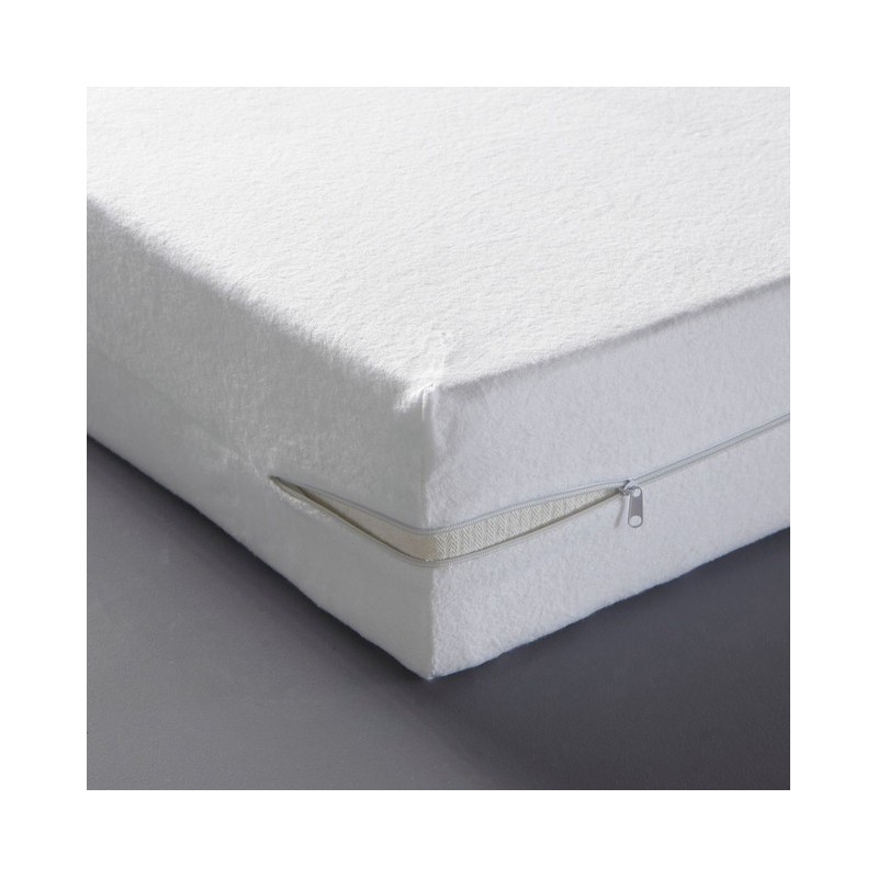 Housse protection matelas hôtellerie | Polycoton | Fermeture glissière