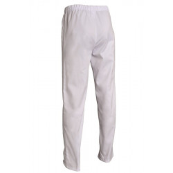 Pantalon de travail mixte en polycoton blanc - ANDRE - Comptoir Textile Hôtelier