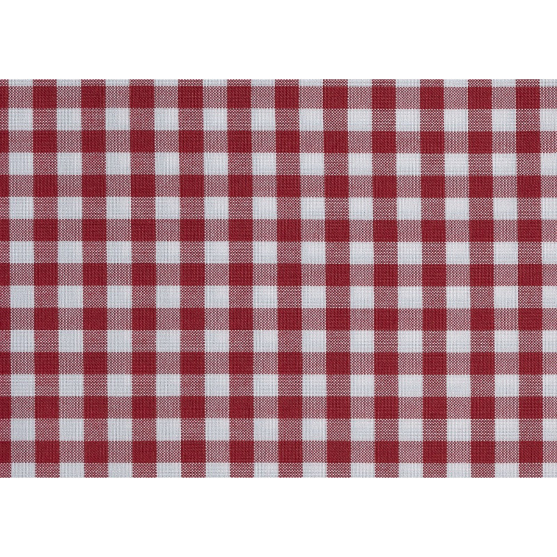 Échantillon de tissu pour table restaurant | Petits carreaux rouges