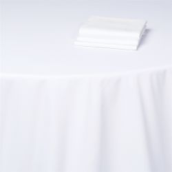 Nappe ronde 100% coton blanc - CHABLIS - 210 gr/m²