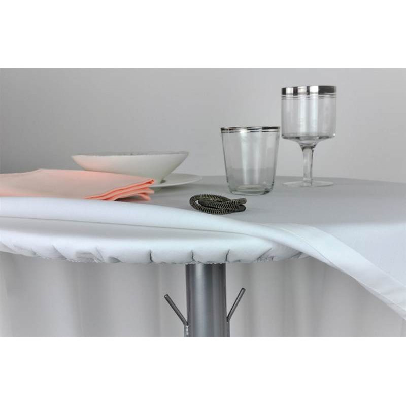Protège table ronde forme housse en molleton imperméable