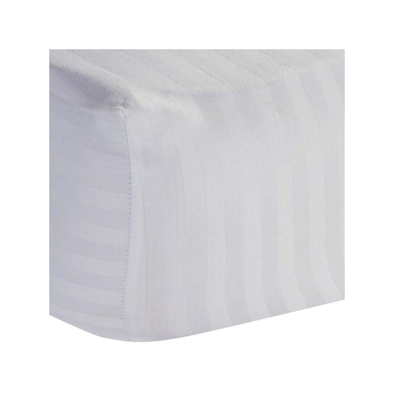 Drap housse hôtel Percale de coton rayée - Comptoir Textile Hôtelier