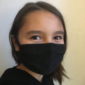 Masque tissu Adulte Noir - Anti Projections