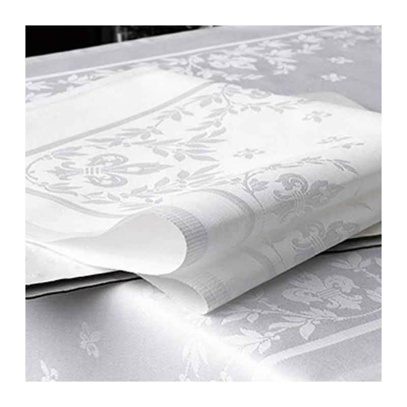 serviette-de-table-fleur-de-lys-blanc