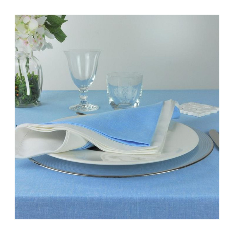 Serviette de table restaurant lin et polyester uni - JARA