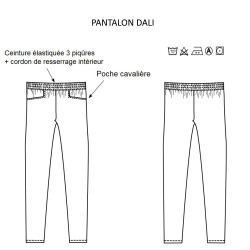 Pantalon de travail mixte en Tencel - DALI - Comptoir Textile Hôtelier