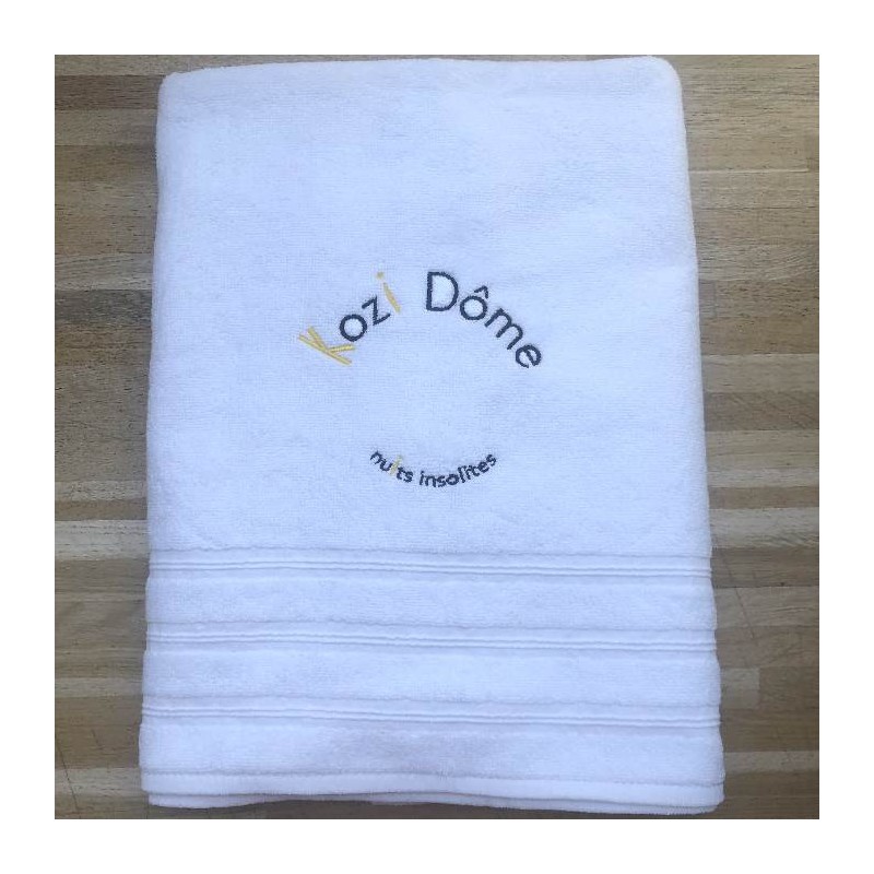 Serviette de douche personnalisée pour hôtel et spa - Comptoir TExtile Hôtelier