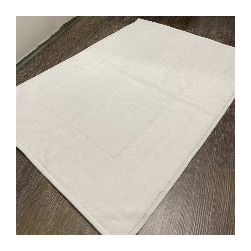 Tapis de bain hôtellerie éponge de coton blanc - PROTOP - 600 gr/m²