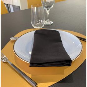 Serviettes de table restaurant sans repassage aspect coton - LONDON