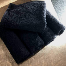 Serviette à mains invité noire - 30x30 - Comptoir Textile Hôtelier