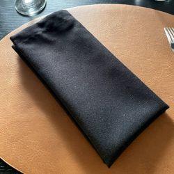 Serviette de table noire sans Repassage - MILANO