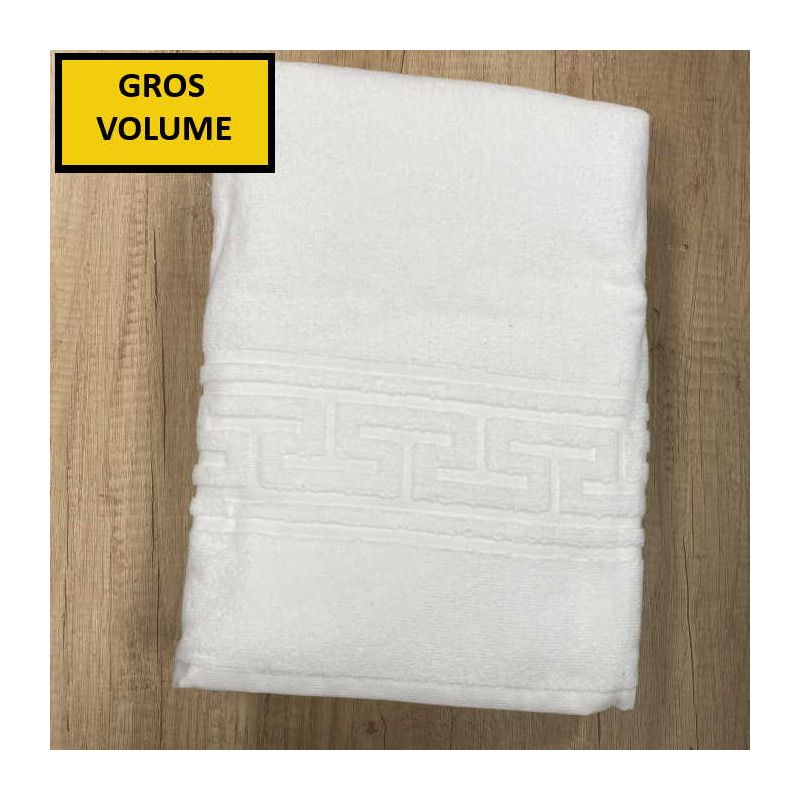 Serviettes de toilette blanche 520g - GROS VOLUME